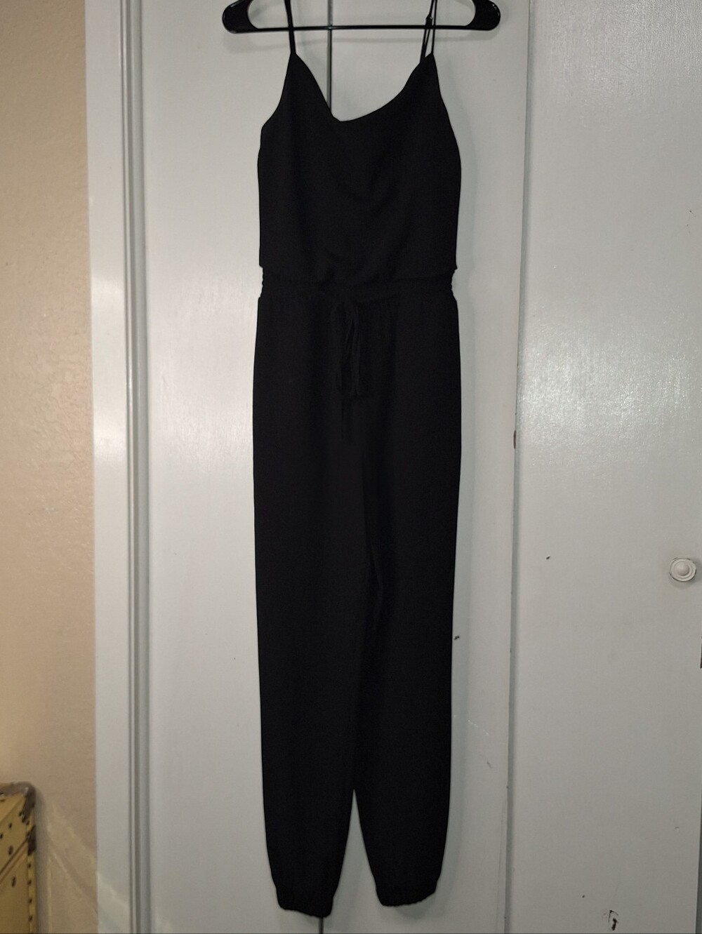 Gianni Bini Dressy Jogger Jumpsuit Black W/Pockets Size Small